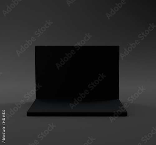 3d rendering dark product background studio
