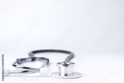 stethoscope on white background. doctor's stethoscope is used for diagnosis patient's health