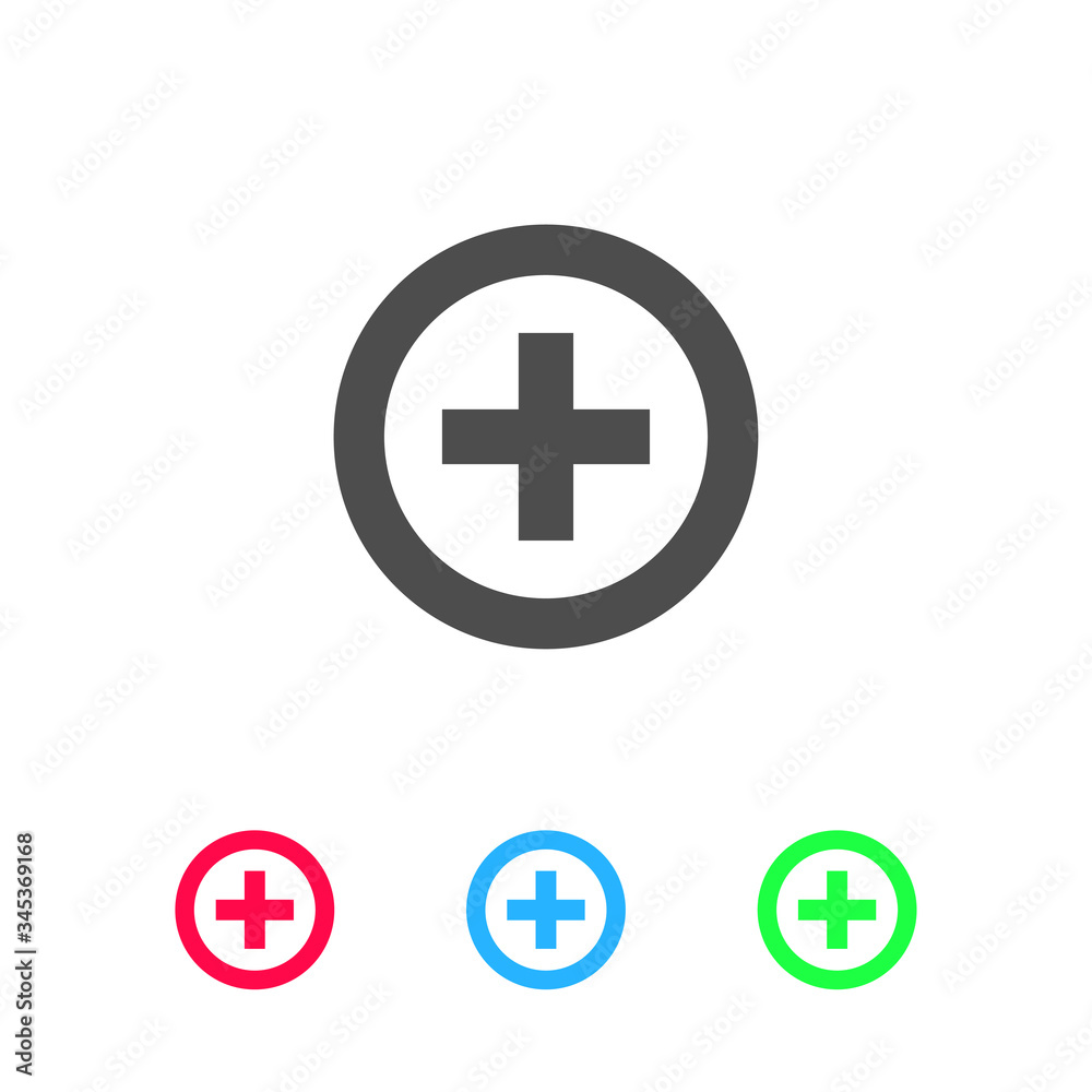 Medical cross icon flat Medical cross icon flat