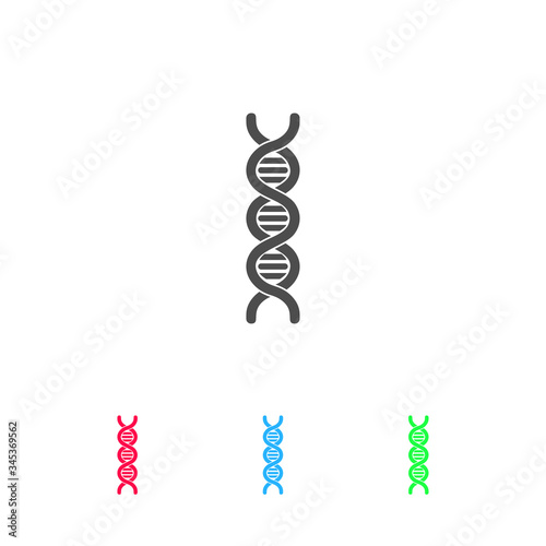 Vector DNA icon flat