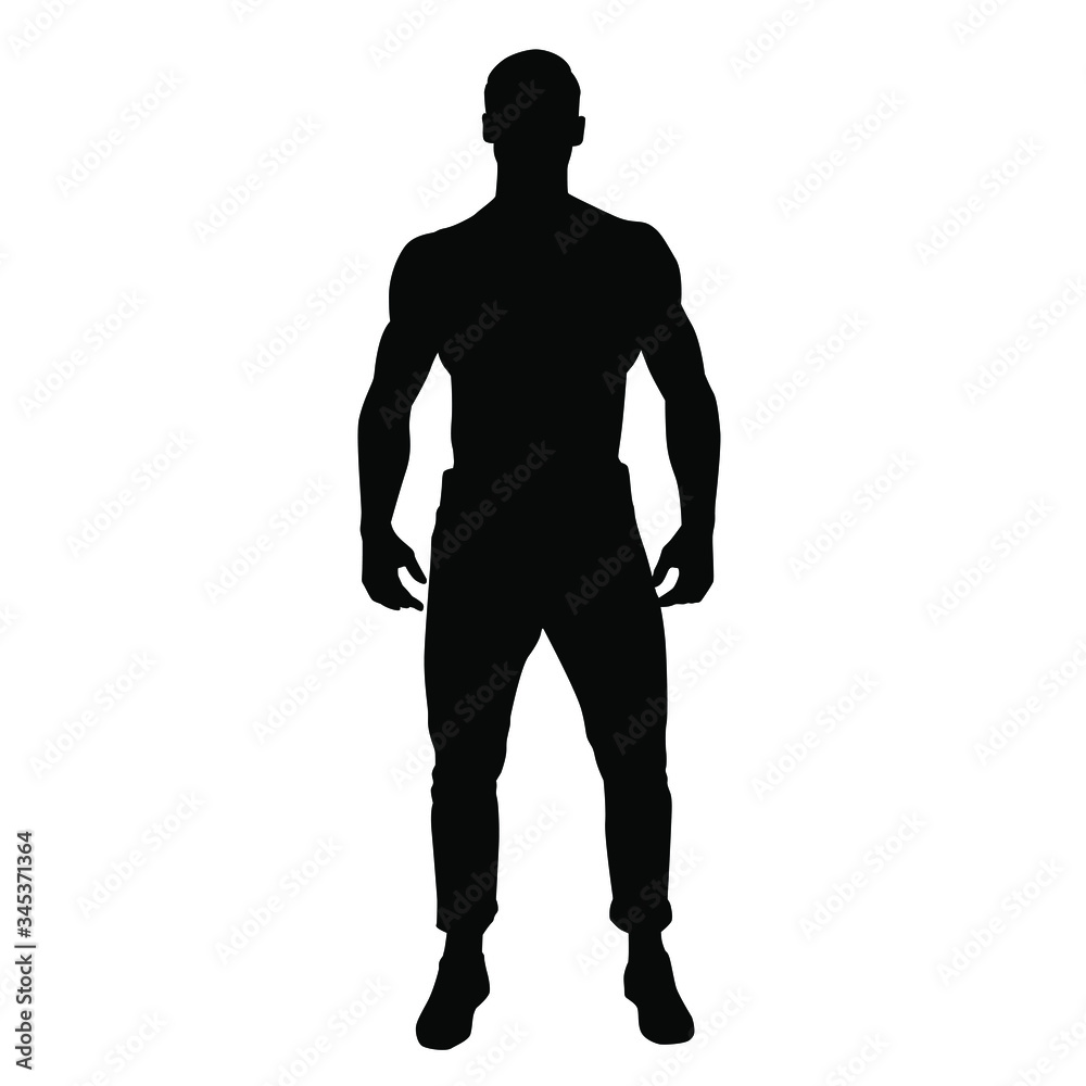 Silhouette of a man's pose