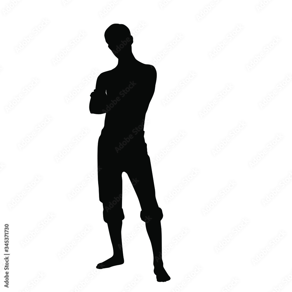 Silhouette of a man's pose