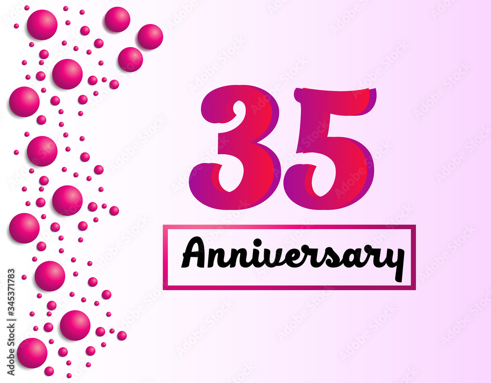 35 years anniversary celebration logo vector template design