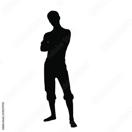 Silhouette of a man's pose