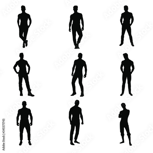 Silhouette of a man s pose