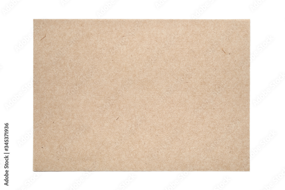Sheet of traditional handmade paper isolted on white background Sheet of traditional handmade paper isolted on white background