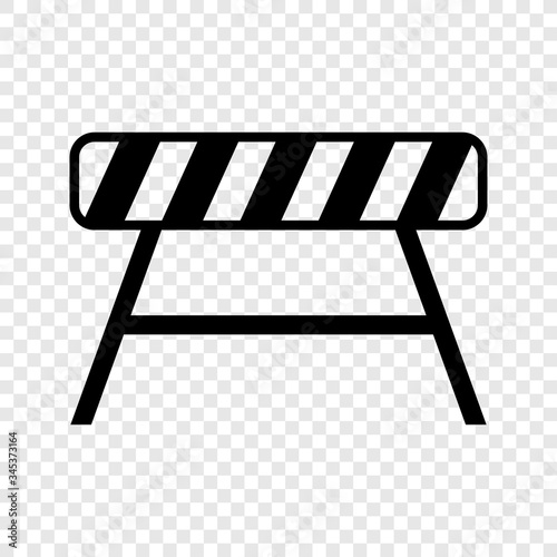 Barrier icon on transparent grid