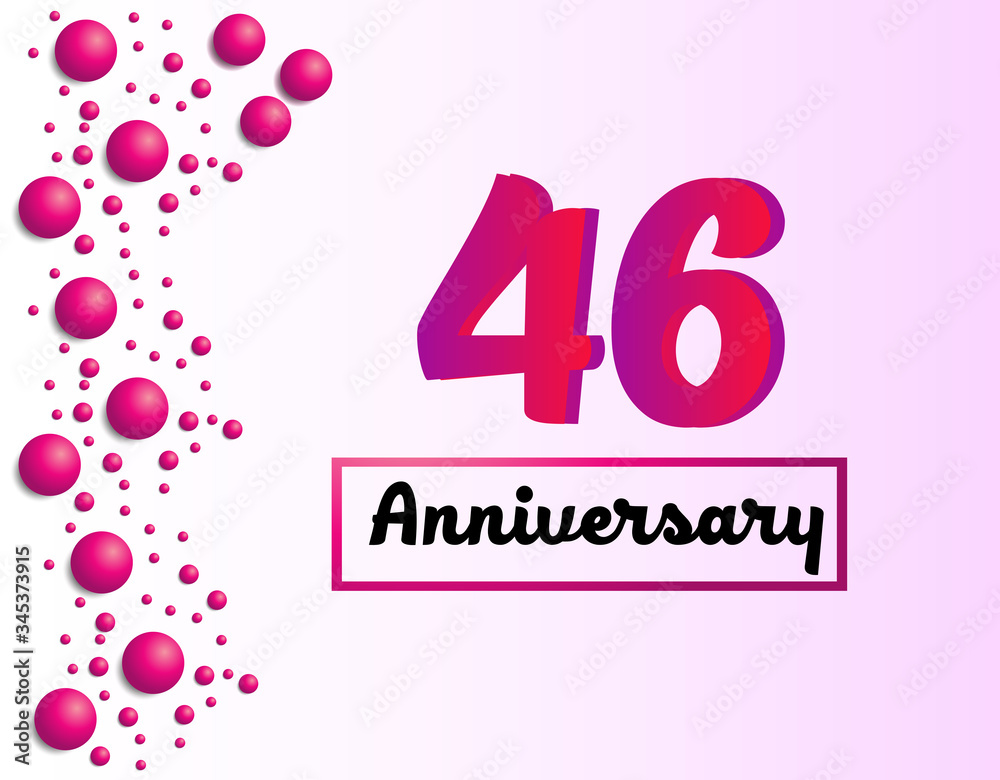 46 years anniversary celebration logo vector template design
