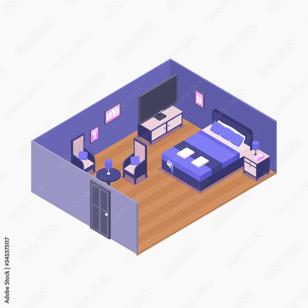 isometric room vector isometric room vector