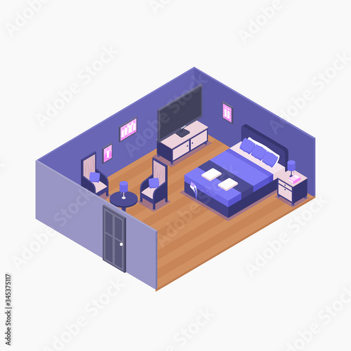 isometric room vector