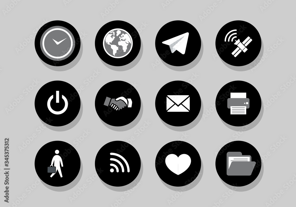 Vector Internet business icons Vector Internet business icons