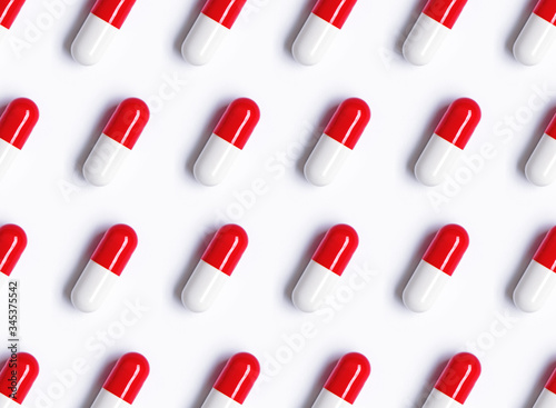 Pattern background made of pills.
