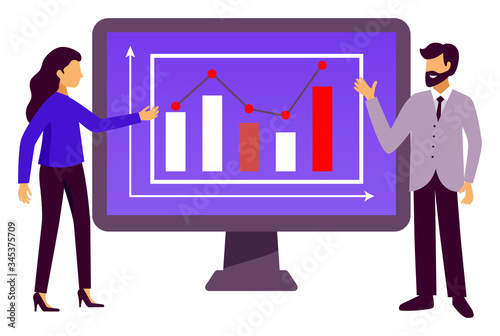 statistics graph vector