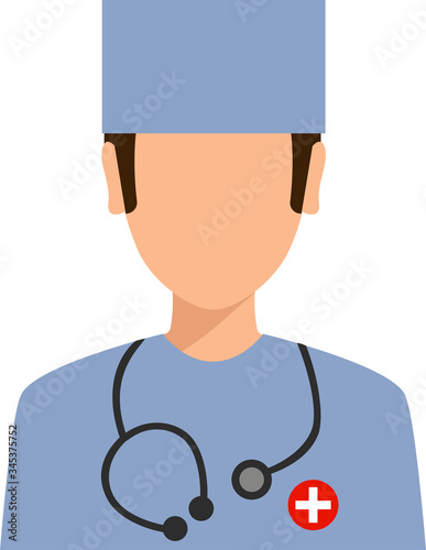 nurse icon isolated