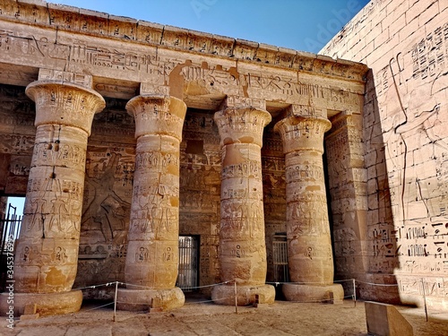 Ancient Egyptian temple, Medinet Habu, Luxor
