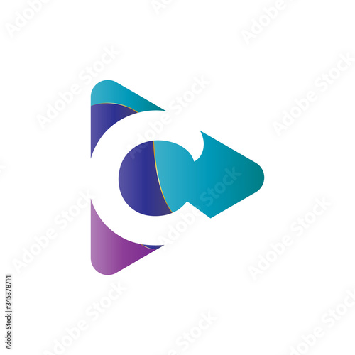Free Download Elegant vector illustration of a triangle with the initials creative logo design - GFXLoad