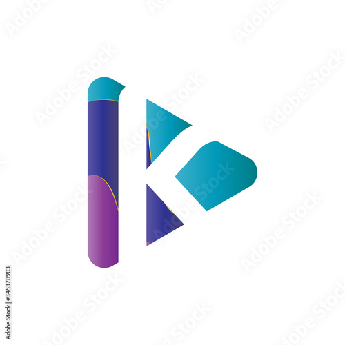 Elegant vector illustration of a triangle with the initials creative logo design