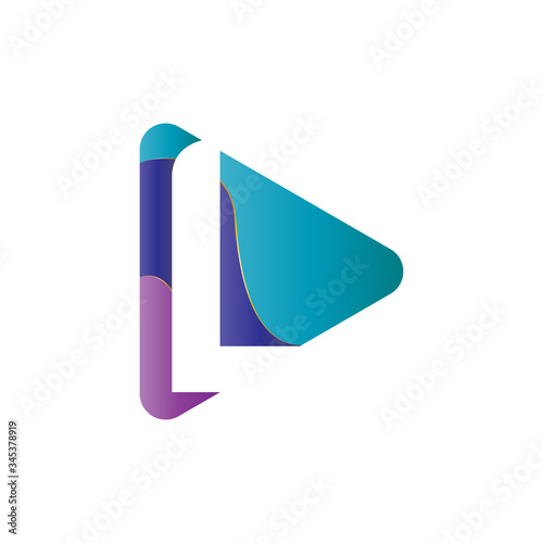 Elegant vector illustration of a triangle with the initials creative logo design