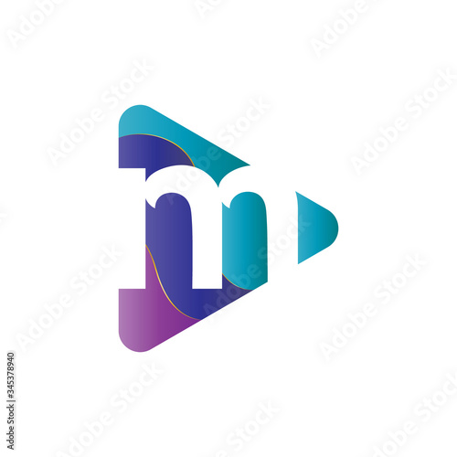 Elegant vector illustration of a triangle with the initials creative logo design