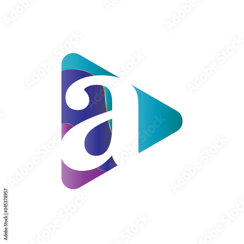 Elegant vector illustration of a triangle with the initials creative logo design