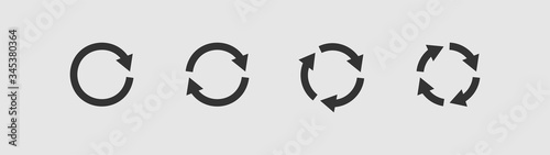 Set of circular arrows icons.