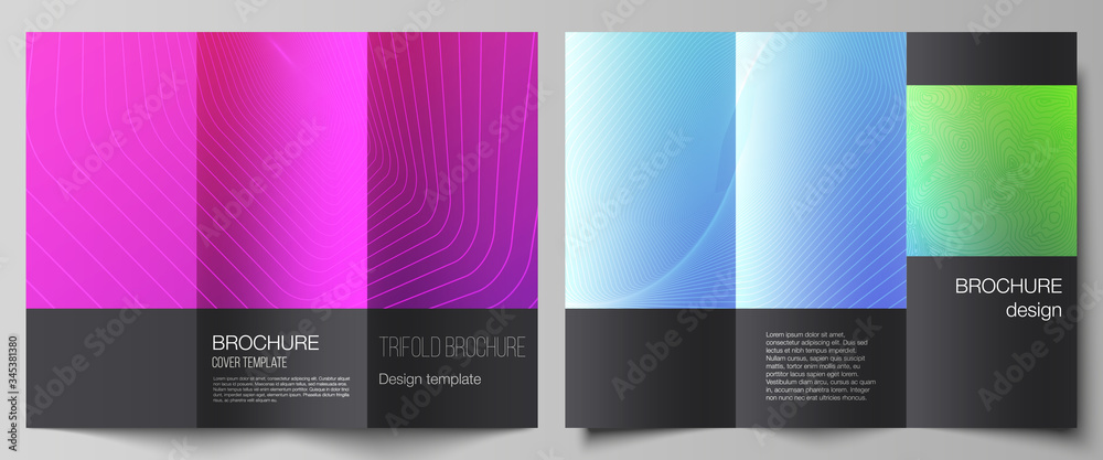 custom made wallpaper toronto digitalThe minimal vector illustration of editable layouts. Modern creative covers design templates for trifold brochure or flyer. Abstract geometric pattern with colorful gradient business background.
