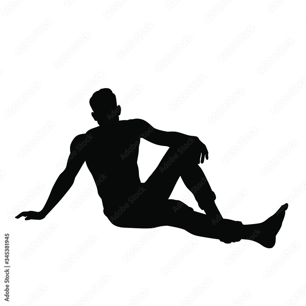 Silhouette of a man's pose