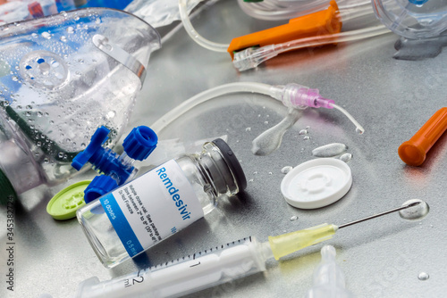 Medication used for people affected by Covid-19, Remdesivir is a selective antiviral prophylactic against virus that is already in experimental use, conceptual image photo