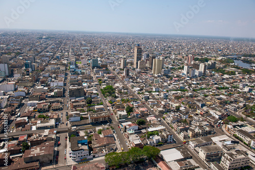 GUAYAQUIL CITY ECUADOR FROM THE HEIGHT COVID19
