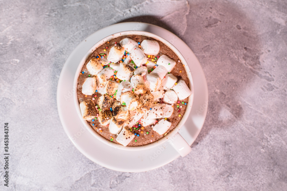 Delicious flavored cocoa marshmallows. Delicious flavored cocoa marshmallows.