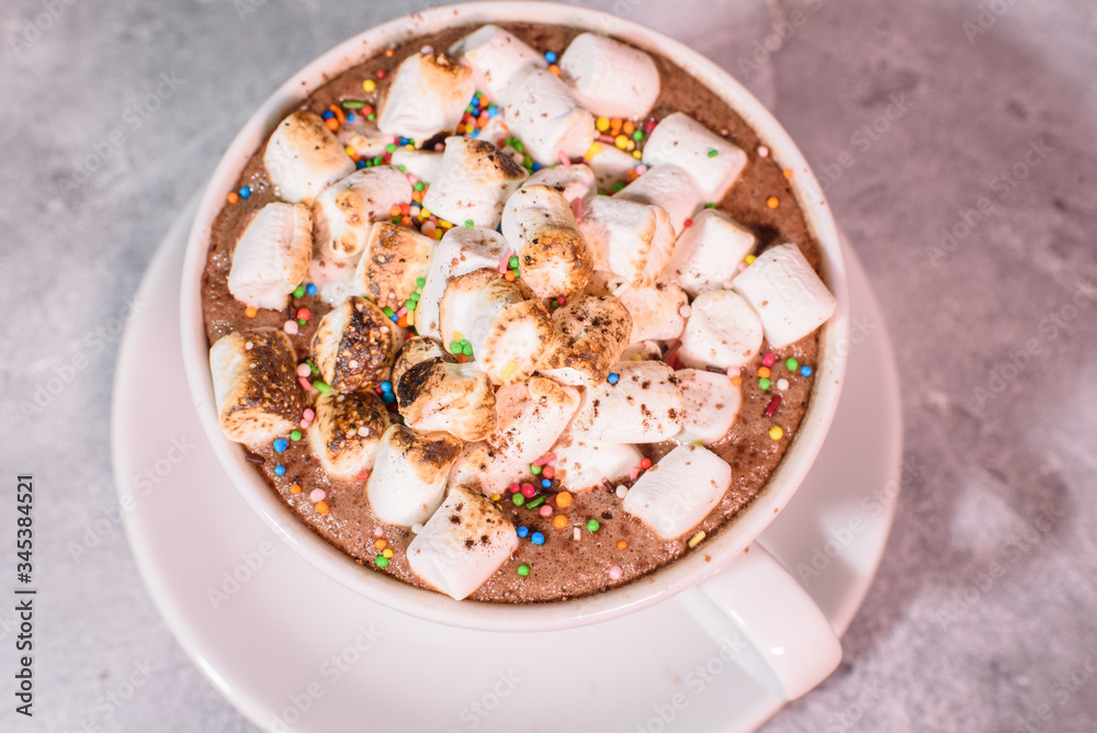 Delicious flavored cocoa marshmallows. Delicious flavored cocoa marshmallows.