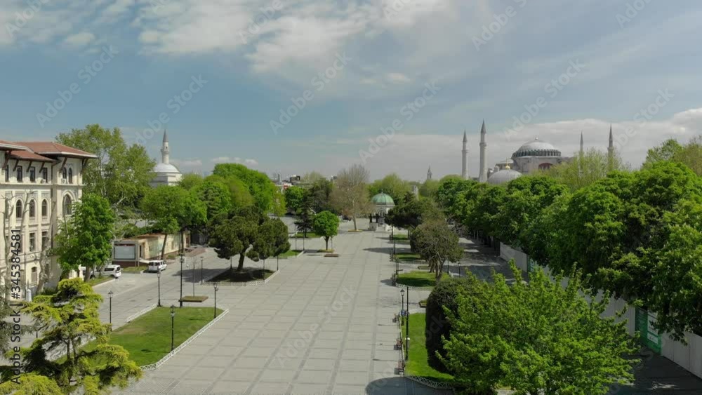 Sultanahmet and Hagia Sophia during lockdown in Istanbul Sultanahmet and Hagia Sophia during lockdown in Istanbul