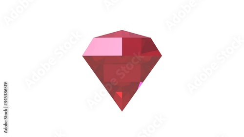 Diamond Red in 3D. Tapas. Stone. Jewellery (ID: 345386519)