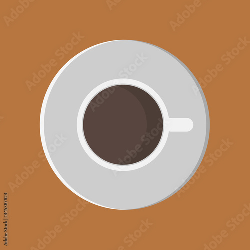 Cup of coffee icon isolated on white background. Vector illustration.