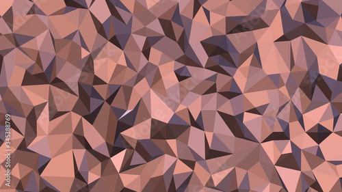 Abstract polygonal background. Geometric Rosy Brown vector illustration. Colorful 3D wallpaper.
