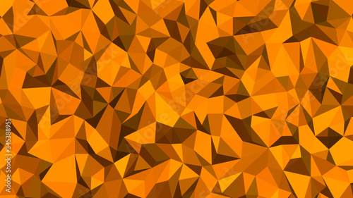 Abstract polygonal background. Geometric Dark Orange vector illustration. Colorful 3D wallpaper.