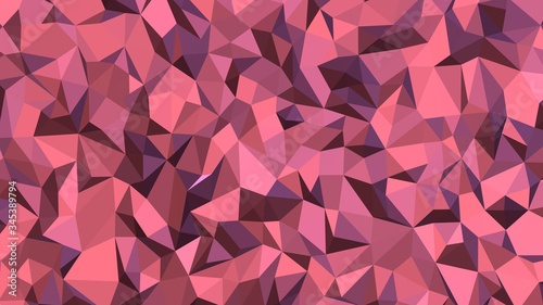 Abstract polygonal background. Geometric Pale Violet Red vector illustration. Colorful 3D wallpaper.