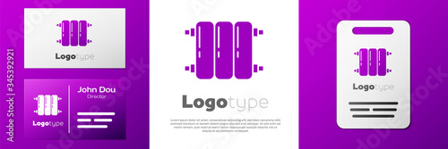 Logotype Heating radiator icon isolated on white background. Logo design template element. Vector Illustration