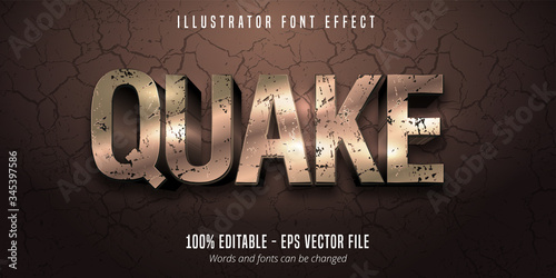 Quake 3D text effect, editable text style