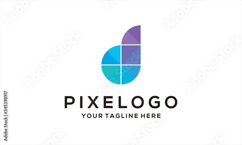 Free Download Letter D for pixel logo template - GFXLoad