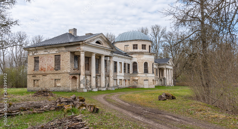ruins of manor europe estonia