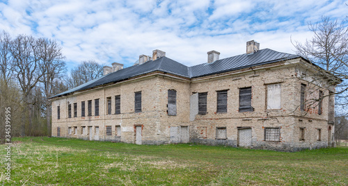 old abandoed building estonia europe photo