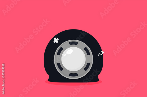 Car tire. Vector flat trendy illustration.