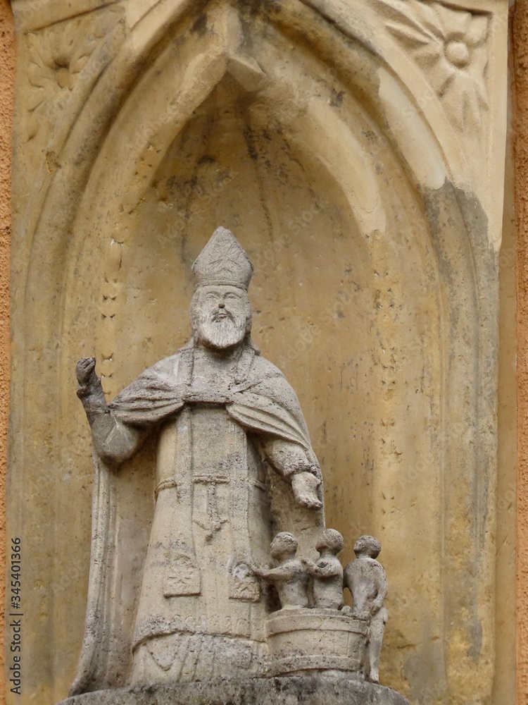 Medieval sculpture St. Nicholas