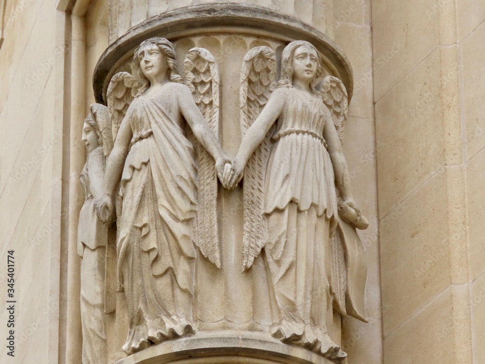Angels holding hands