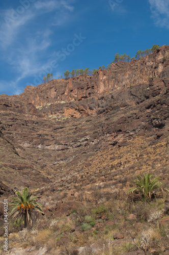Cliff in The Nublo Rural Park. Mogan. Gran Canaria. Canary Islands. Spain.