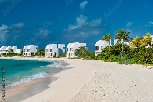 tropical panorama island of Anguilla Caribbean sea