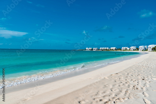 tropical panorama island of Anguilla Caribbean sea