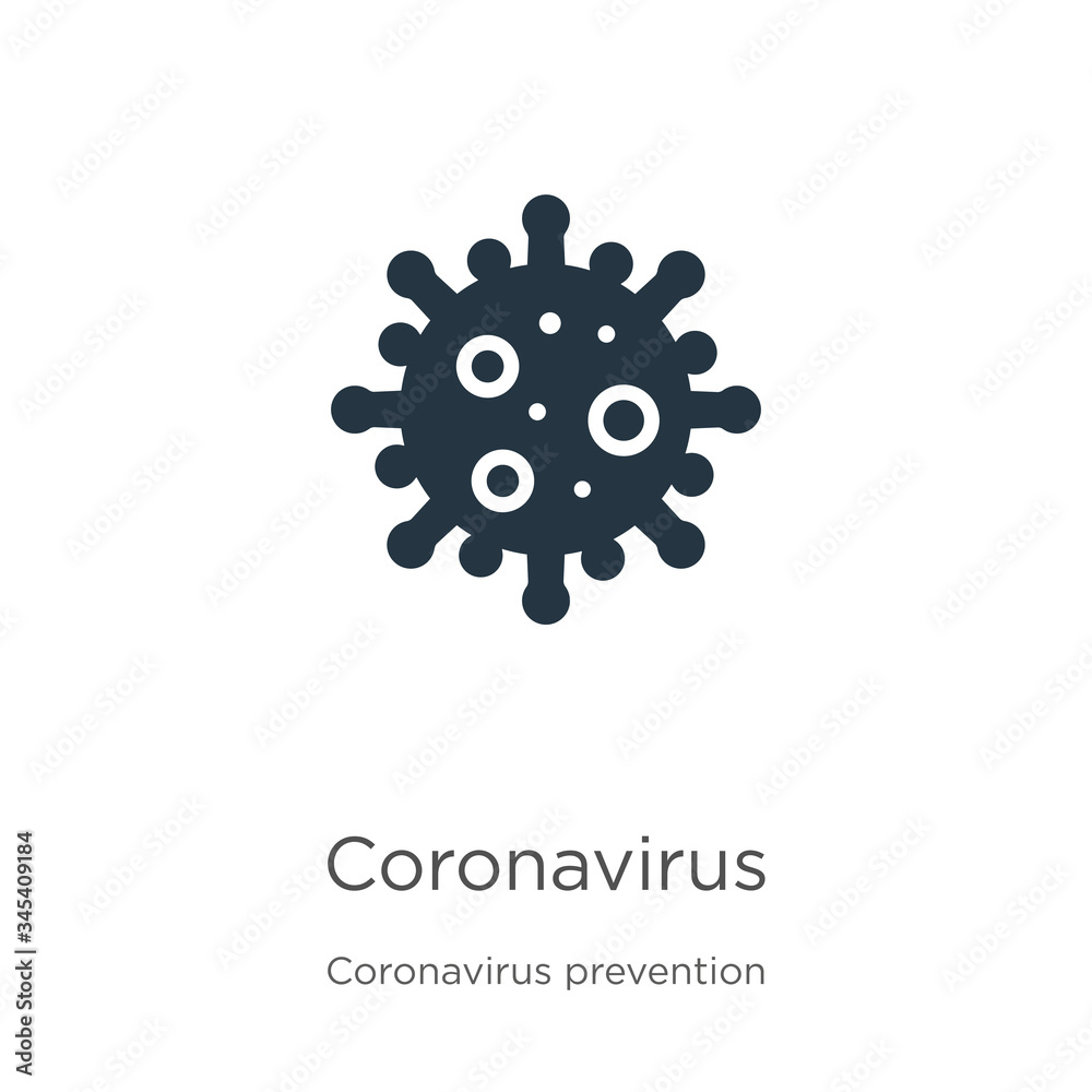 Coronavirus icon vector. Trendy flat coronavirus icon from Coronavirus Prevention collection isolated on white background. Vector illustration can be used for web and mobile graphic design, logo,