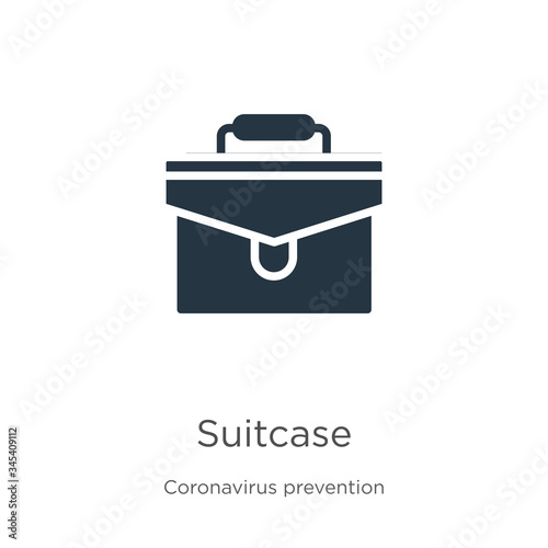 Suitcase icon vector. Trendy flat suitcase icon from Coronavirus Prevention collection isolated on white background. Vector illustration can be used for web and mobile graphic design, logo, eps10